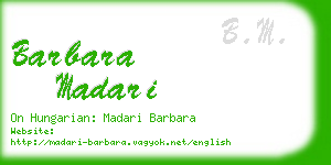 barbara madari business card